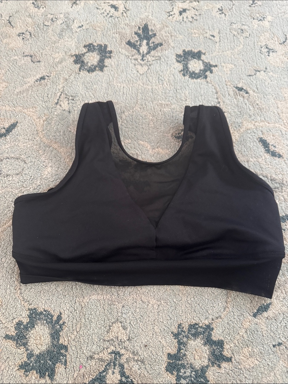 Alo black sheer bra